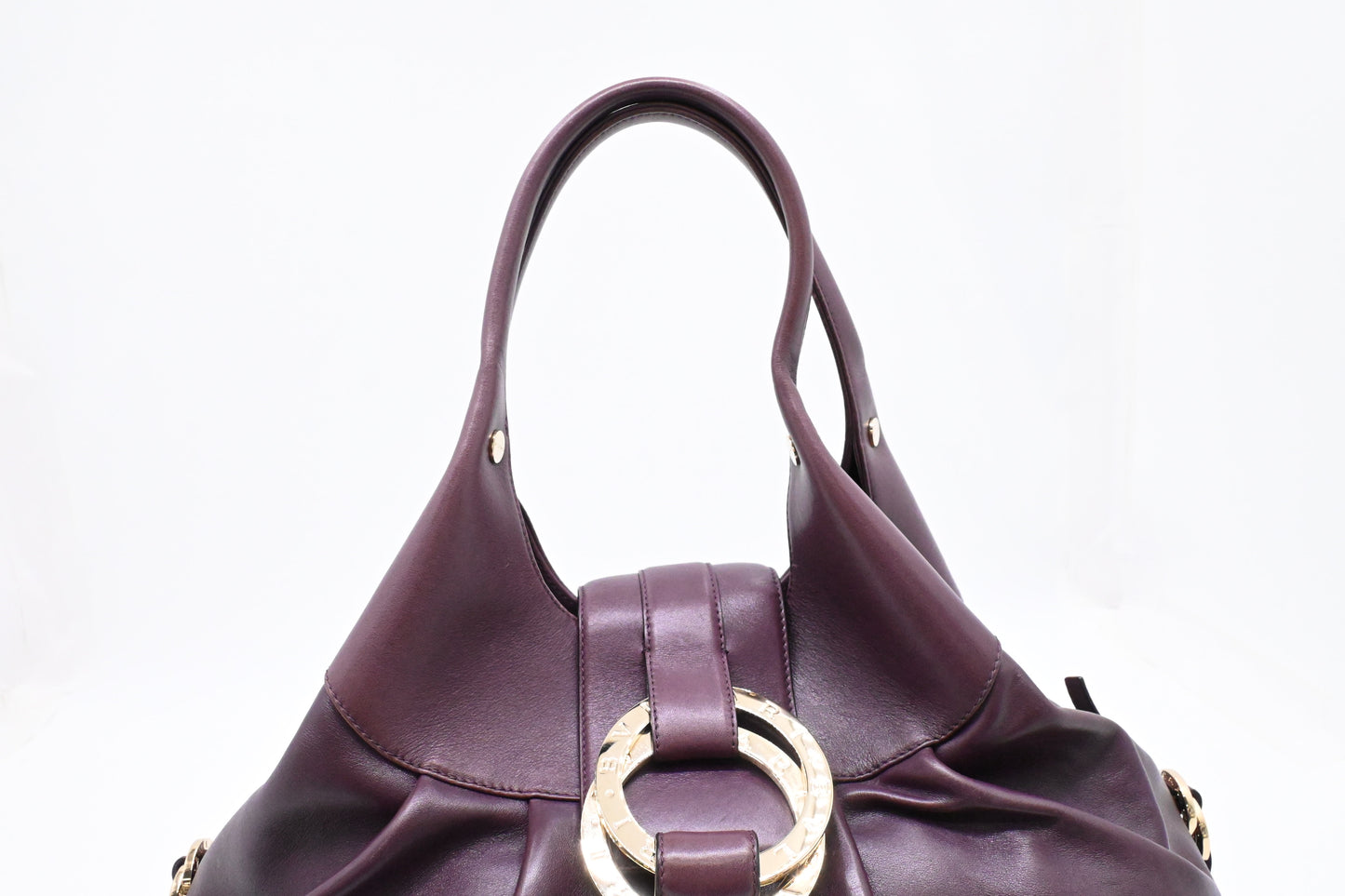 Bvlgari Chandra Shoulder Bag in Purple Leather