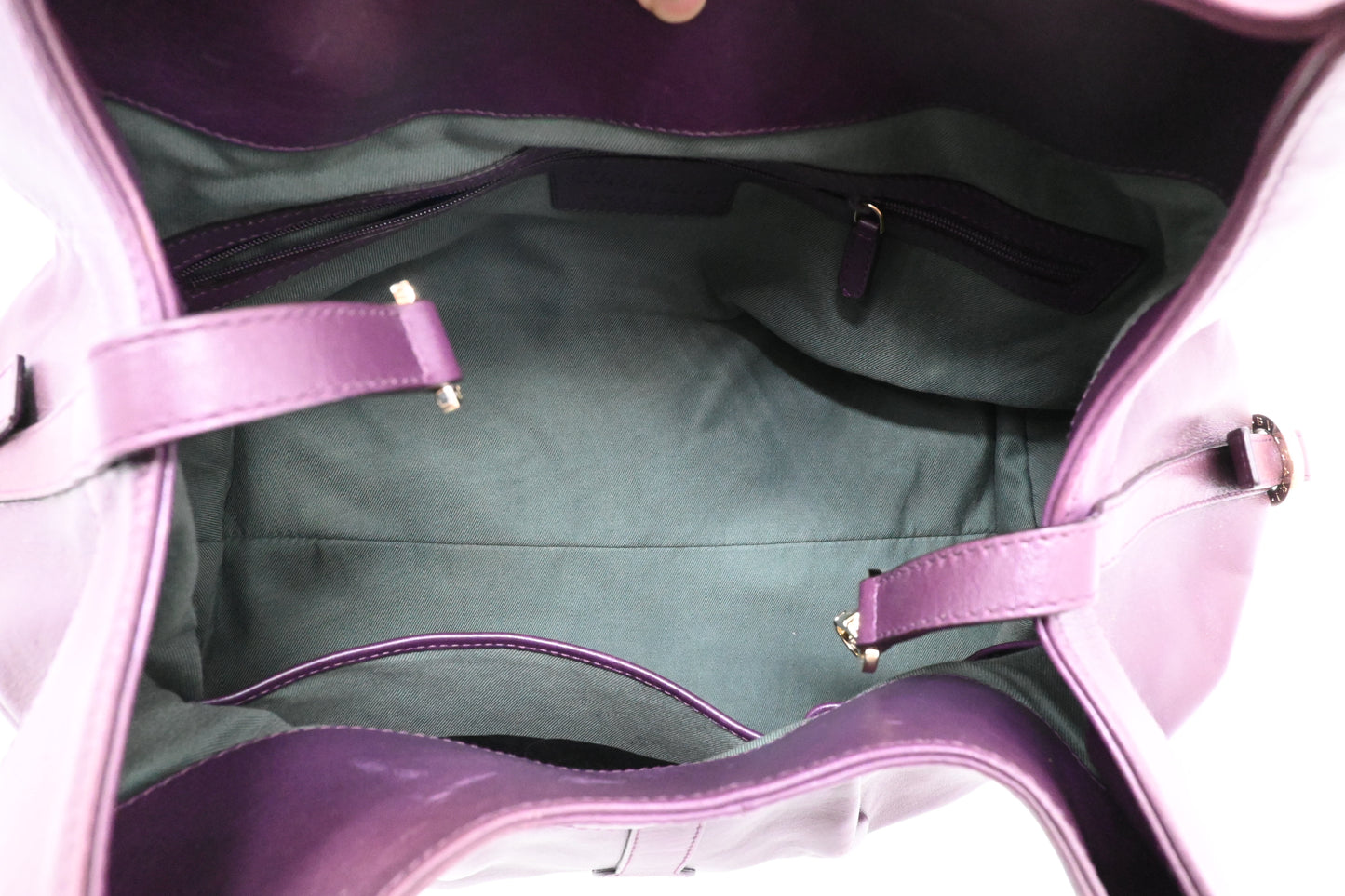 Bvlgari Chandra Shoulder Bag in Purple Leather