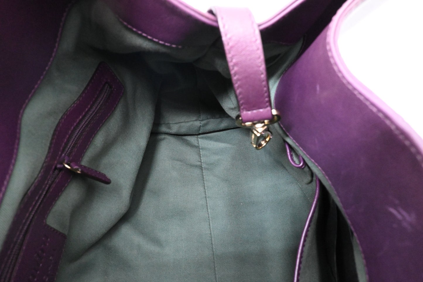 Bvlgari Chandra Shoulder Bag in Purple Leather