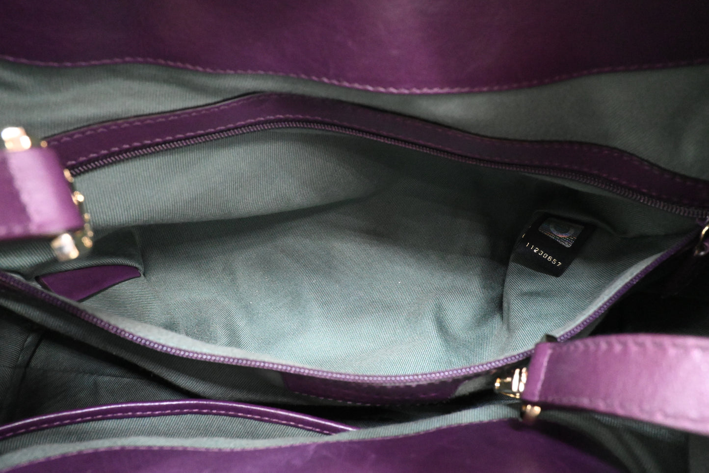 Bvlgari Chandra Shoulder Bag in Purple Leather