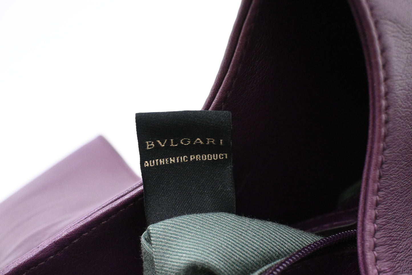 Bvlgari Chandra Shoulder Bag in Purple Leather