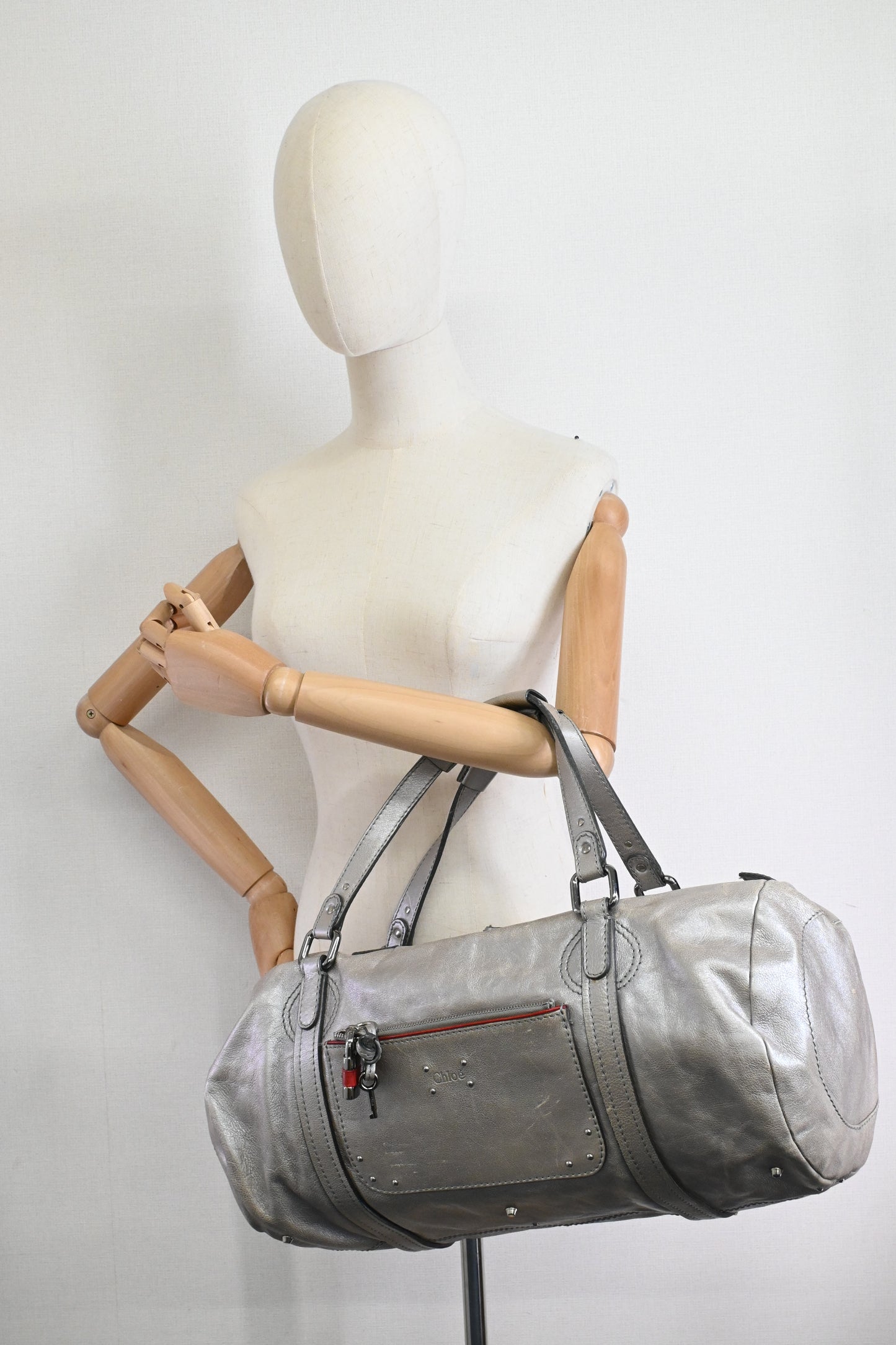 Chloe Paddington Boston Bag in Champagne Leather