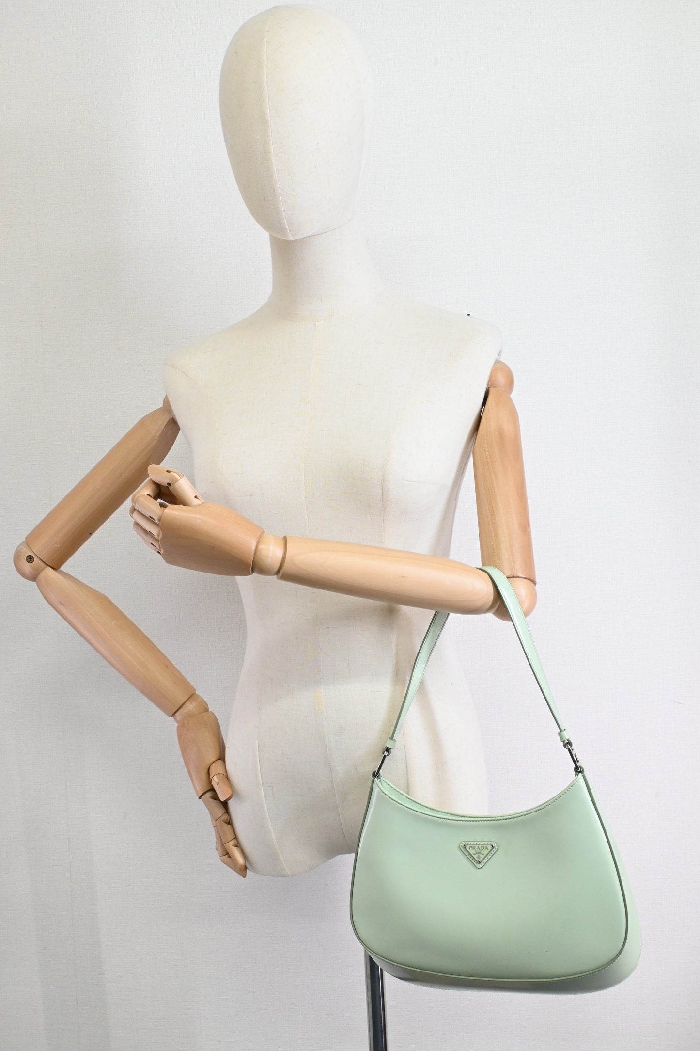 Prada Cleo Shoulder Bag in Aqua Leather