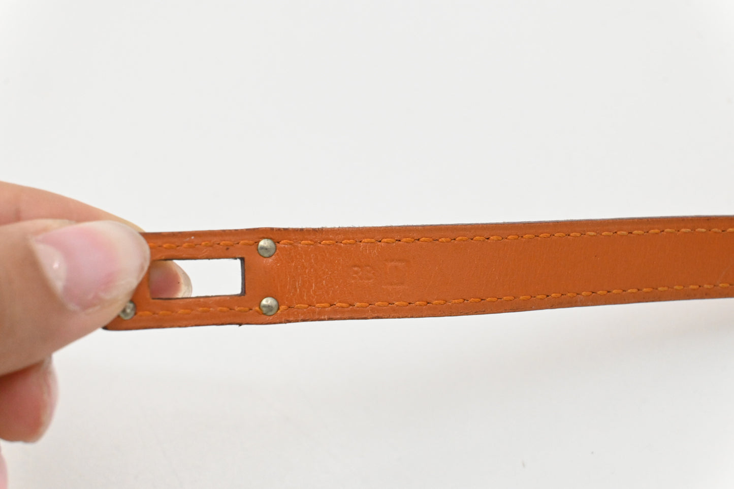 Hermes Kelly Bracelet in Brown Leather