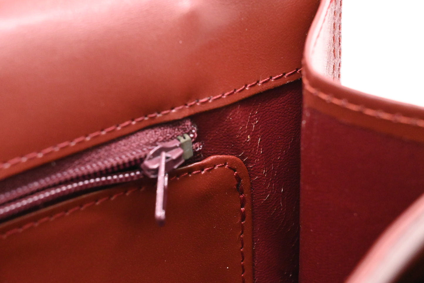 Cartier Clutch in Burgundy Leather