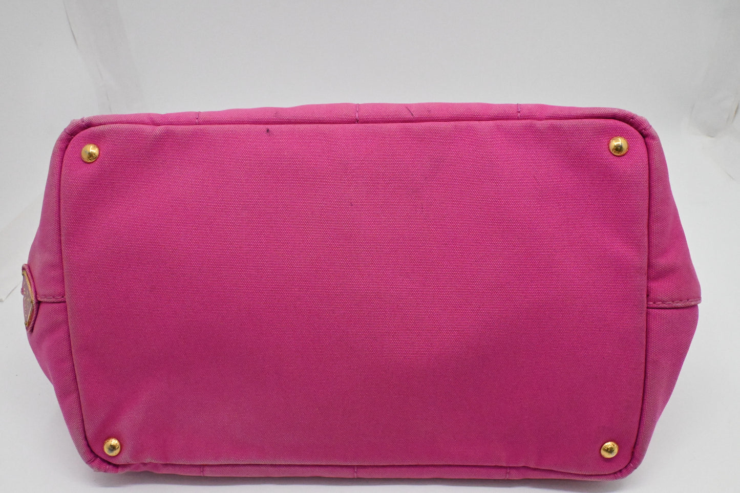 Prada Large Canapa Tote in Pink Canvas