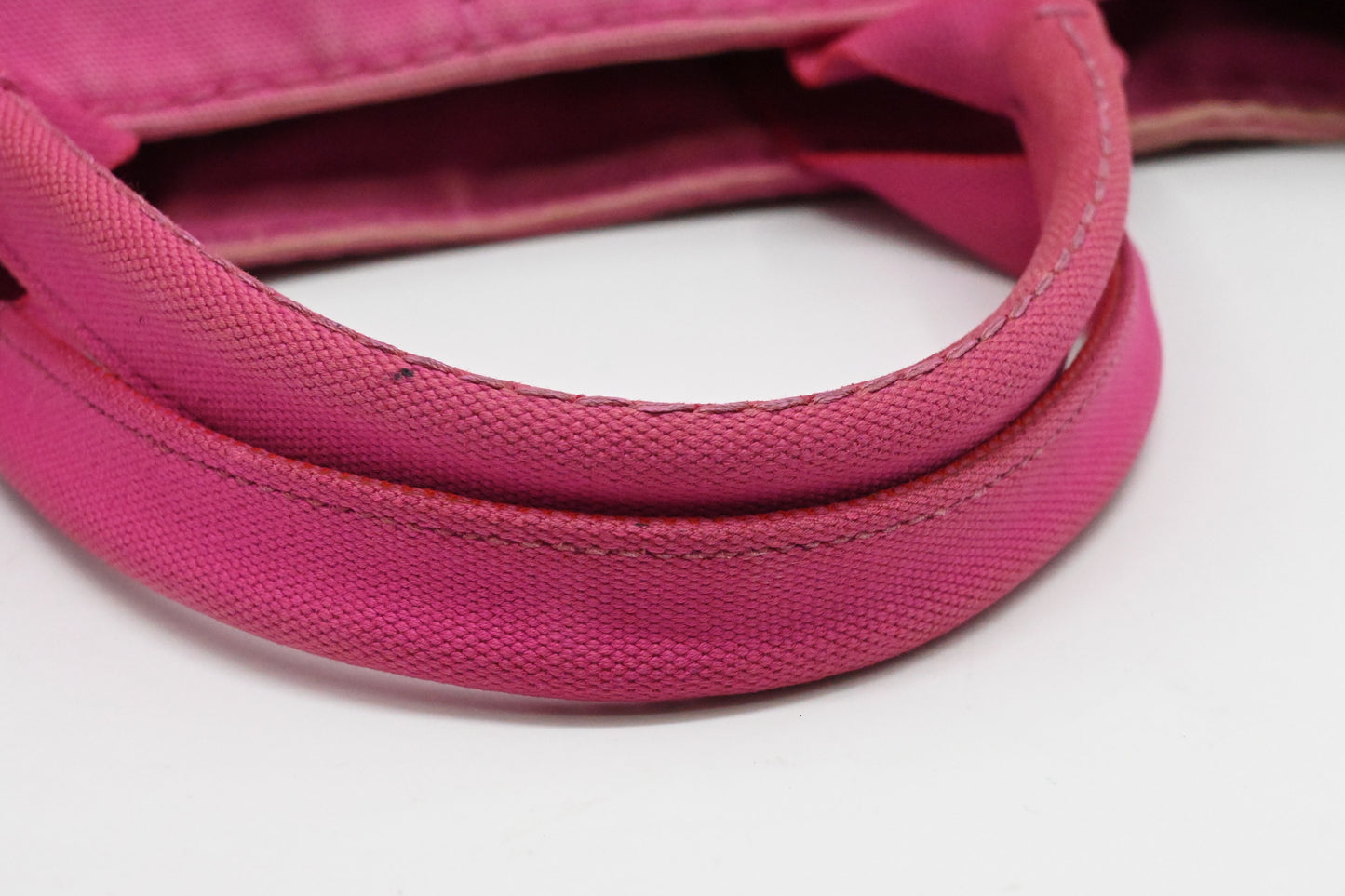 Prada Large Canapa Tote in Pink Canvas