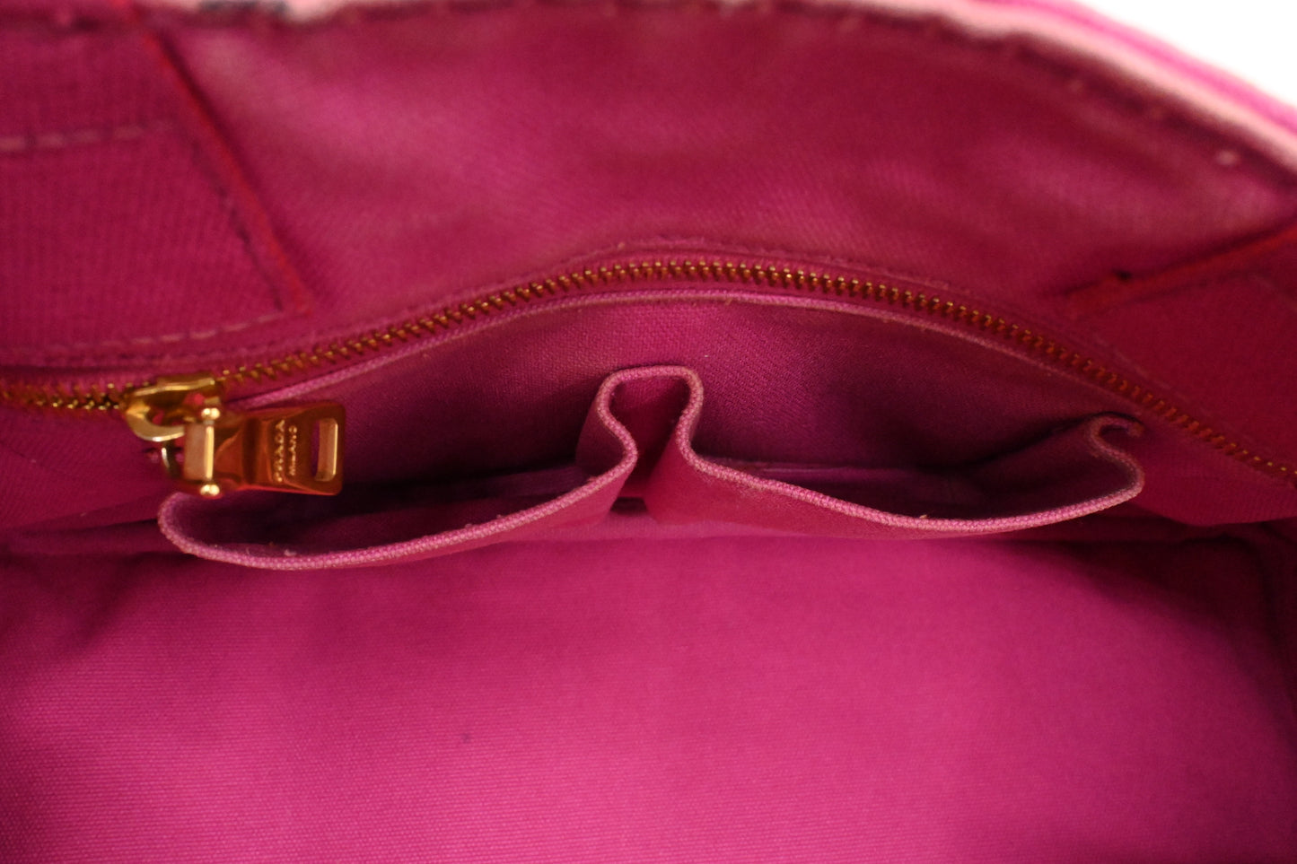 Prada Large Canapa Tote in Pink Canvas