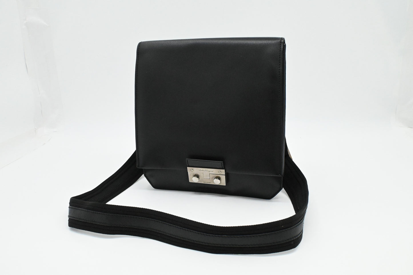 Ferragamo Crossbody Bag in Black Leather