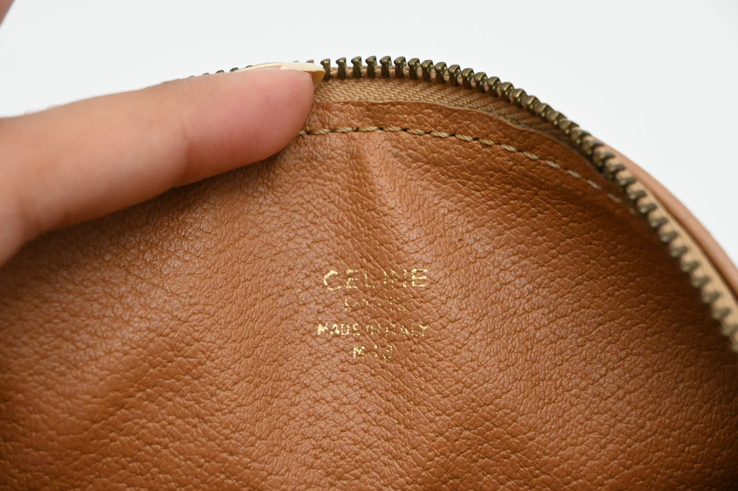 Celine Cosmetics Pouch in Macadam Canvas