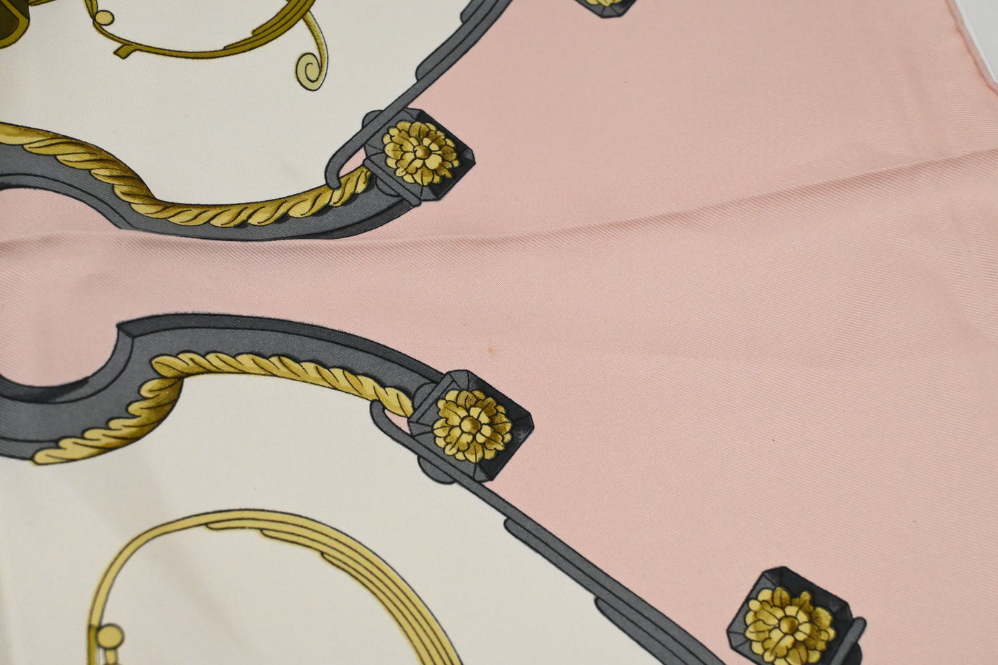 Hermes 'Springs' Carre 90 in Pink Silk
