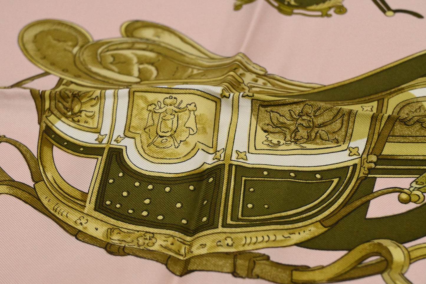 Hermes 'Springs' Carre 90 in Pink Silk