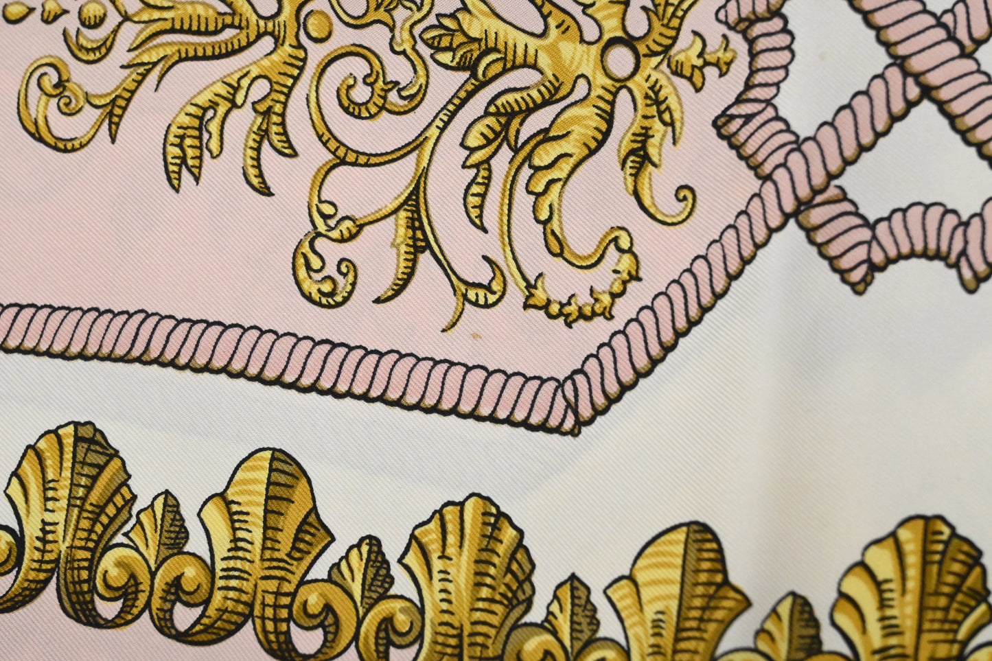 Hermes 'Ludovicus Magnus' Carre 90 in Pink Silk