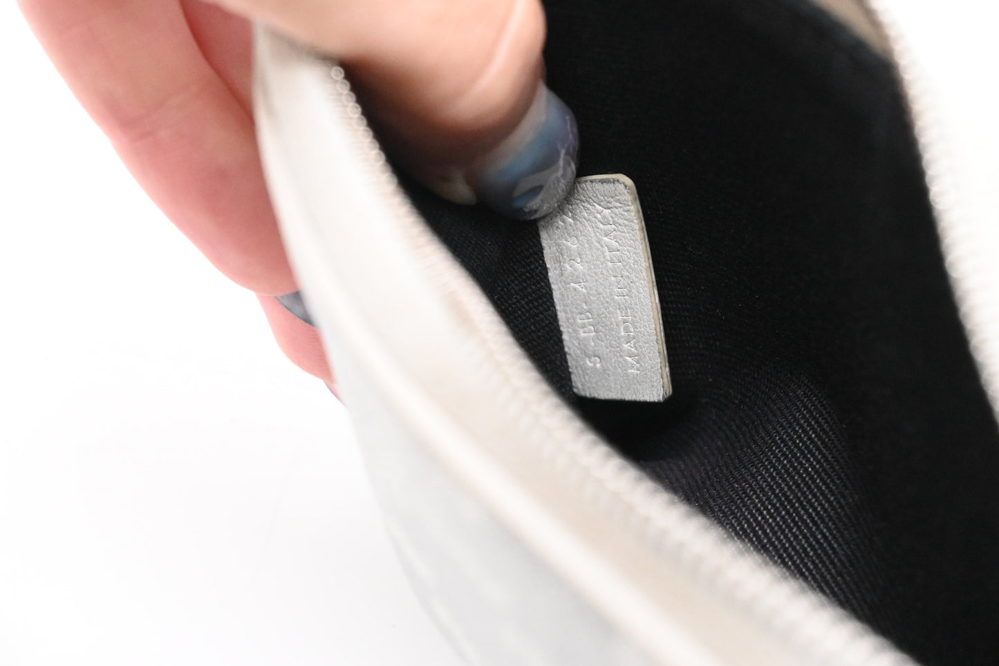 Celine Key Pouch in Silver Triomphe Canvas