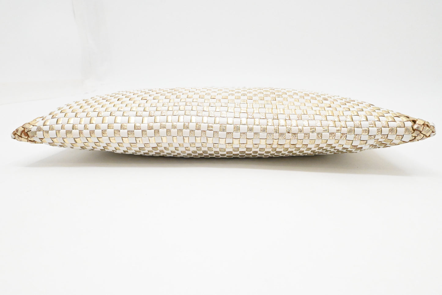 Prada Clutch in White and Gold Leather