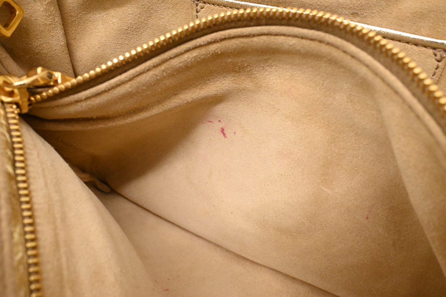 Prada Clutch in White and Gold Leather