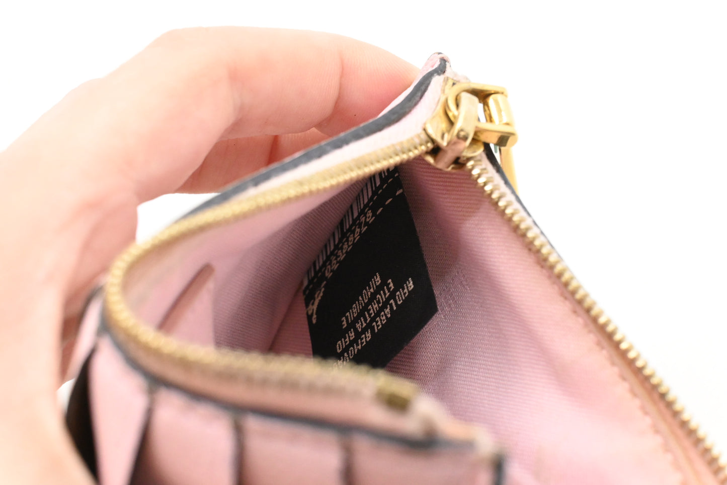Fendi Card Case in Pink Leather