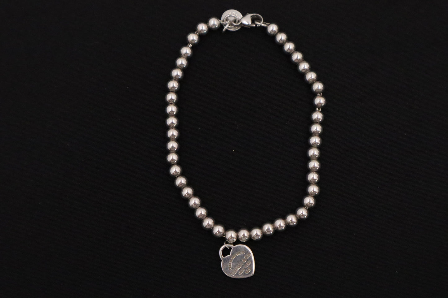 Tiffany & Co. Heart Tag Bead Bracelet in Sterling Silver