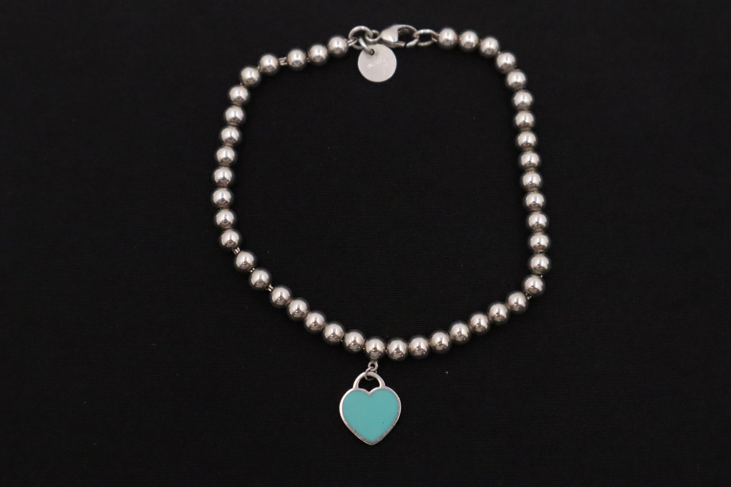 Tiffany & Co. Heart Tag Bead Bracelet in Sterling Silver
