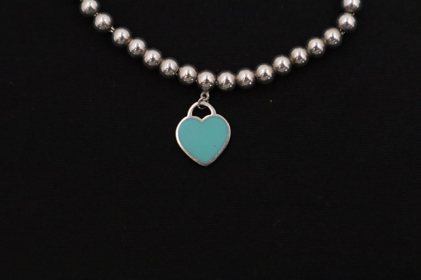 Tiffany & Co. Heart Tag Bead Bracelet in Sterling Silver