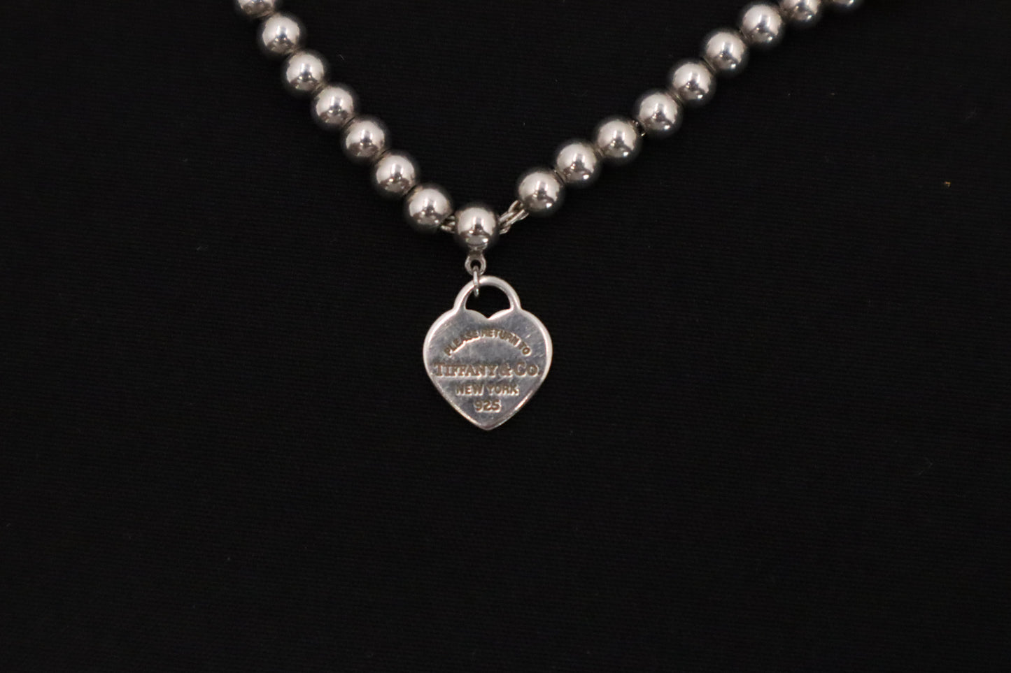 Tiffany & Co. Heart Tag Bead Bracelet in Sterling Silver