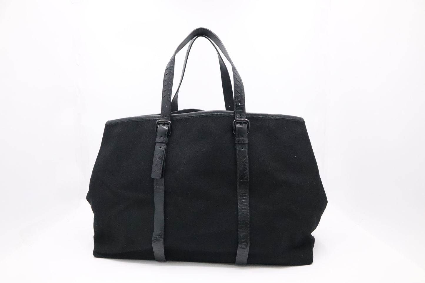 Bottega Veneta Travel Tote in Black Canvas