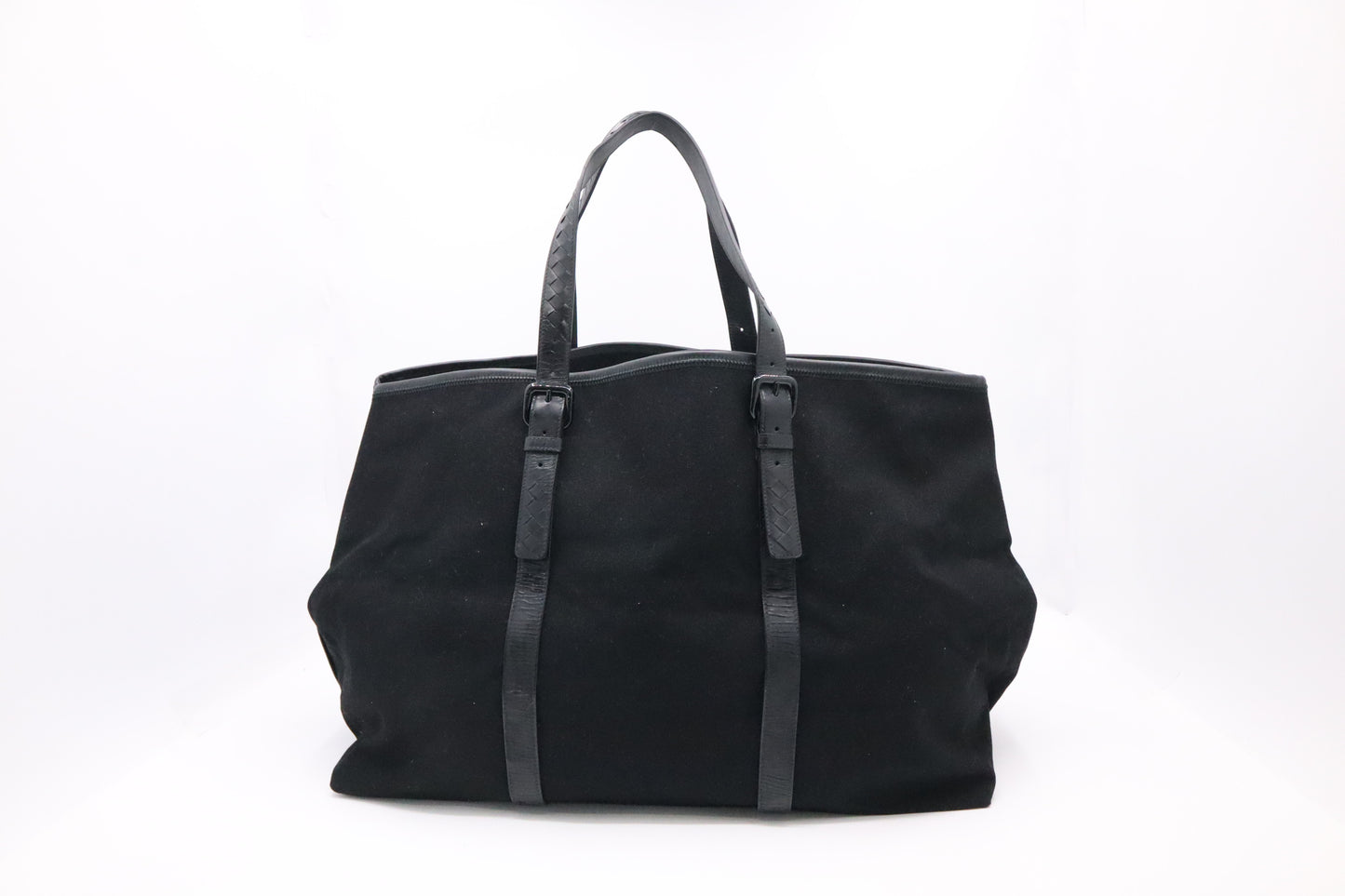 Bottega Veneta Travel Tote in Black Canvas