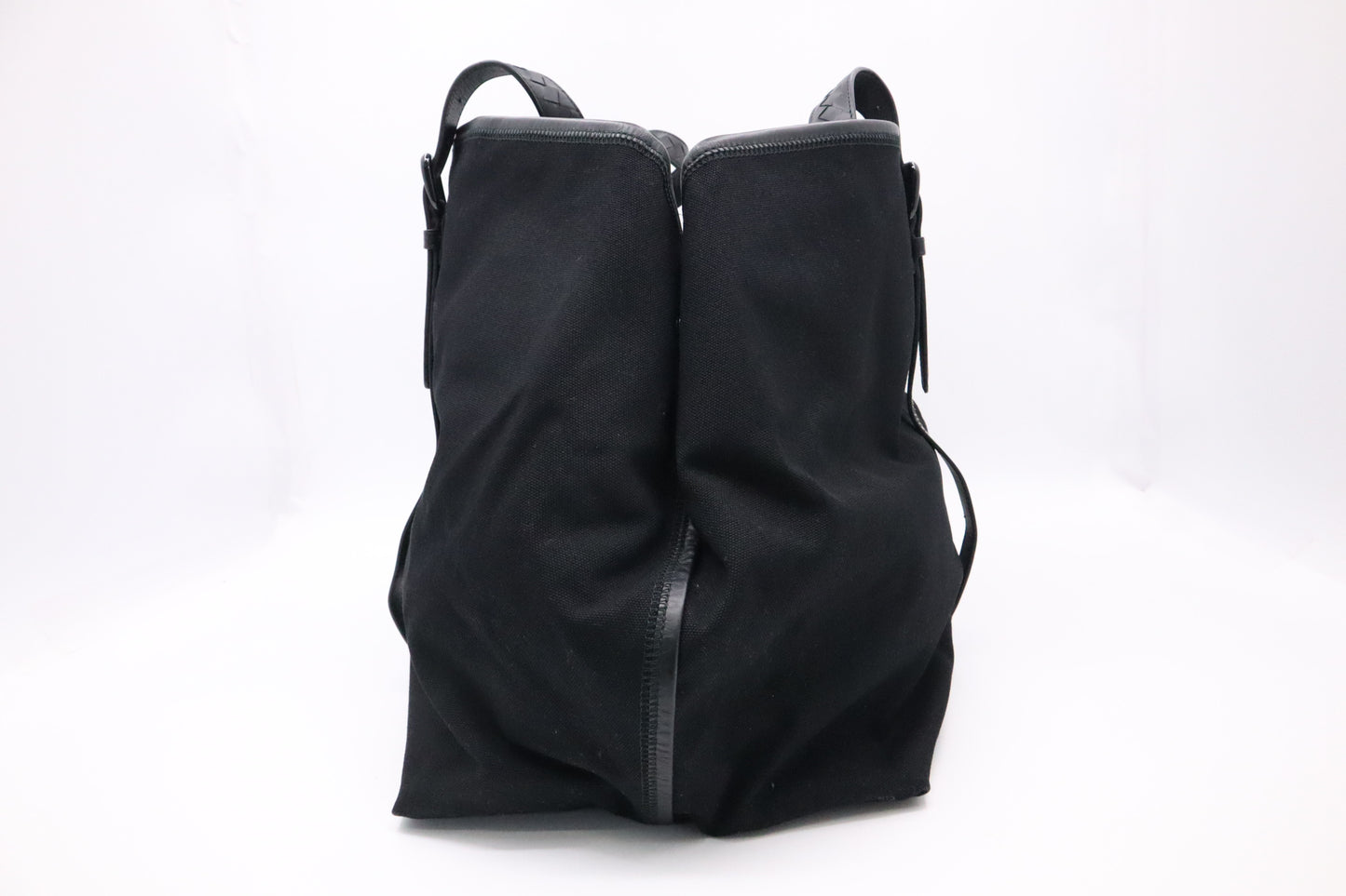 Bottega Veneta Travel Tote in Black Canvas