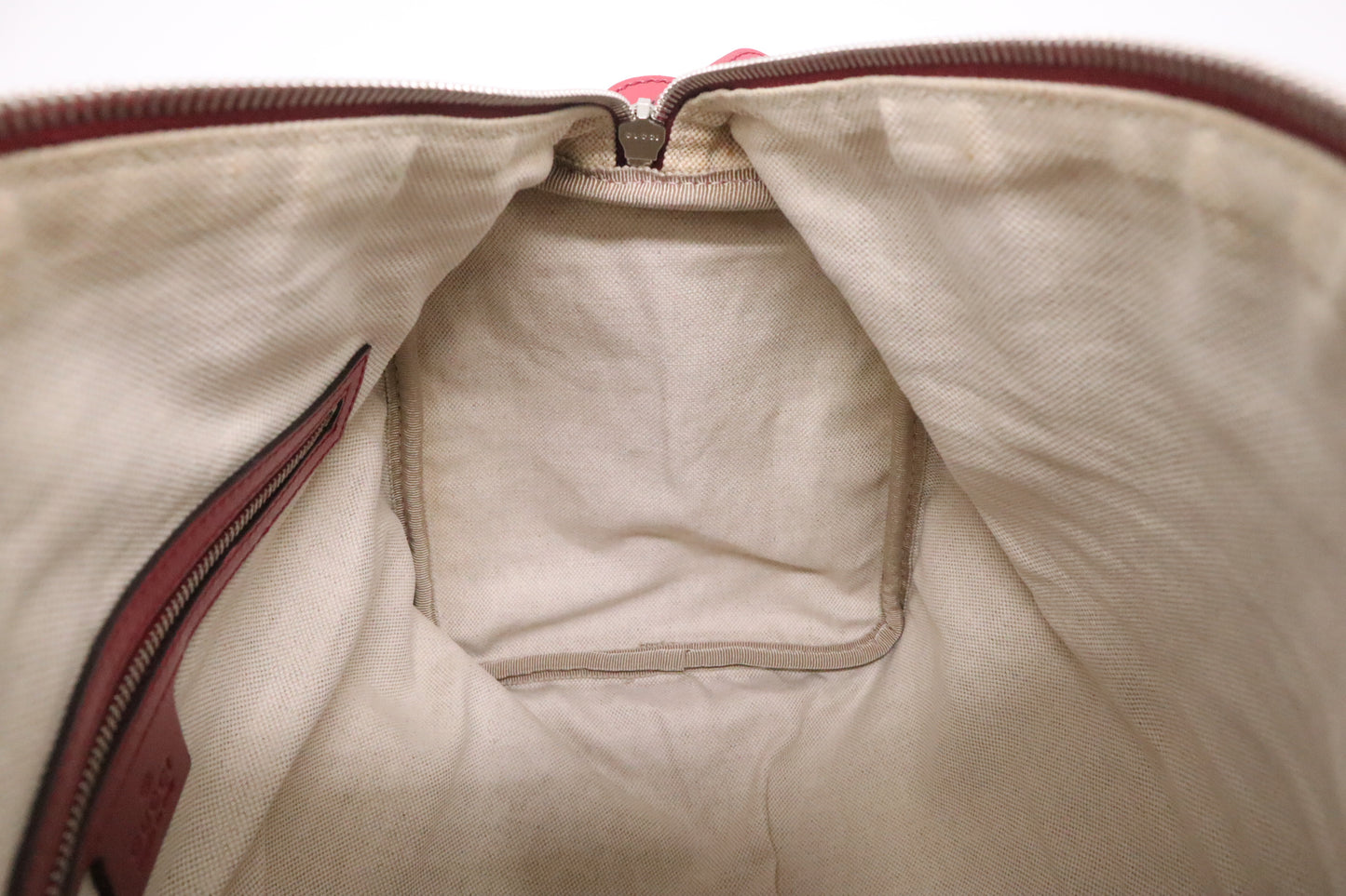 Gucci Boston Bag in Red Guccissima Coated Canvas