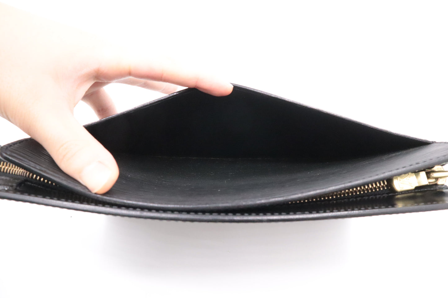 Louis Vuitton Pochette Homme in Black Epi Leather