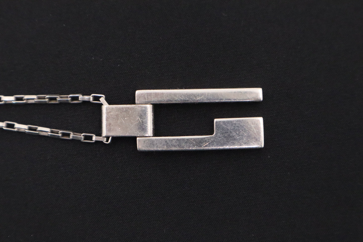Gucci Plate "G" Necklace in Sterling Silver