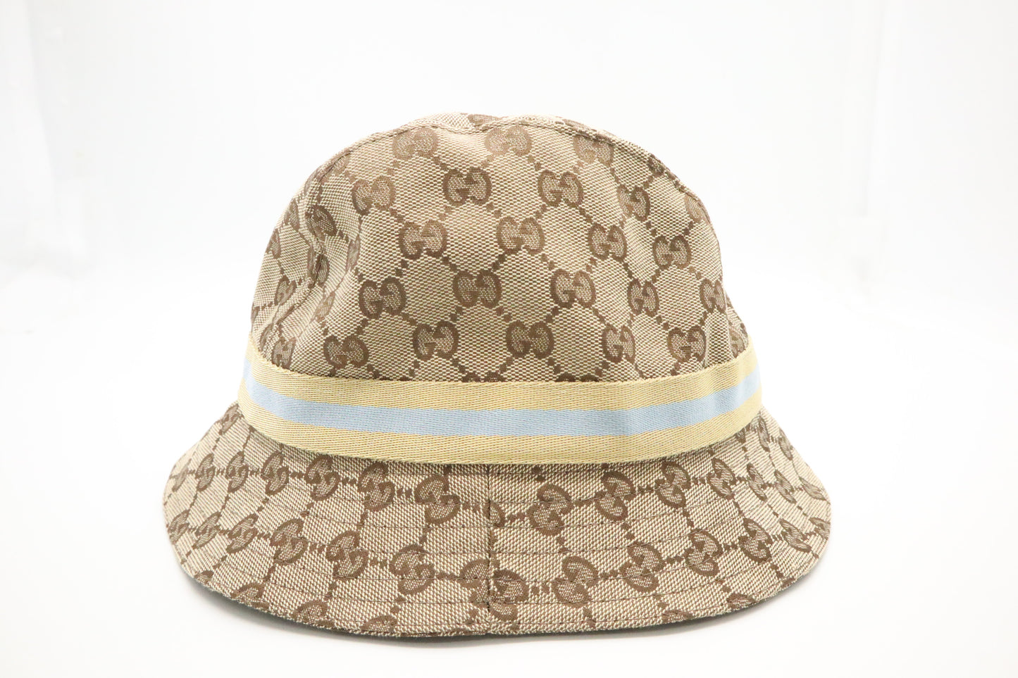 Gucci Bucket Hat in Beige and Brown Canvas