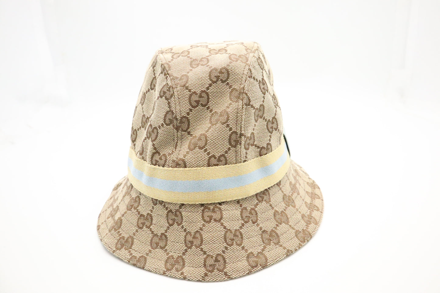 Gucci Bucket Hat in Beige and Brown Canvas