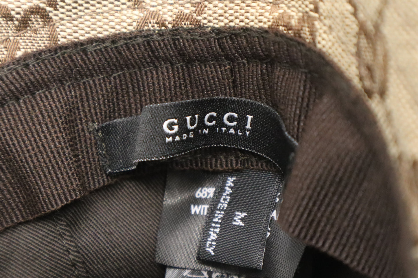 Gucci Bucket Hat in Beige and Brown Canvas