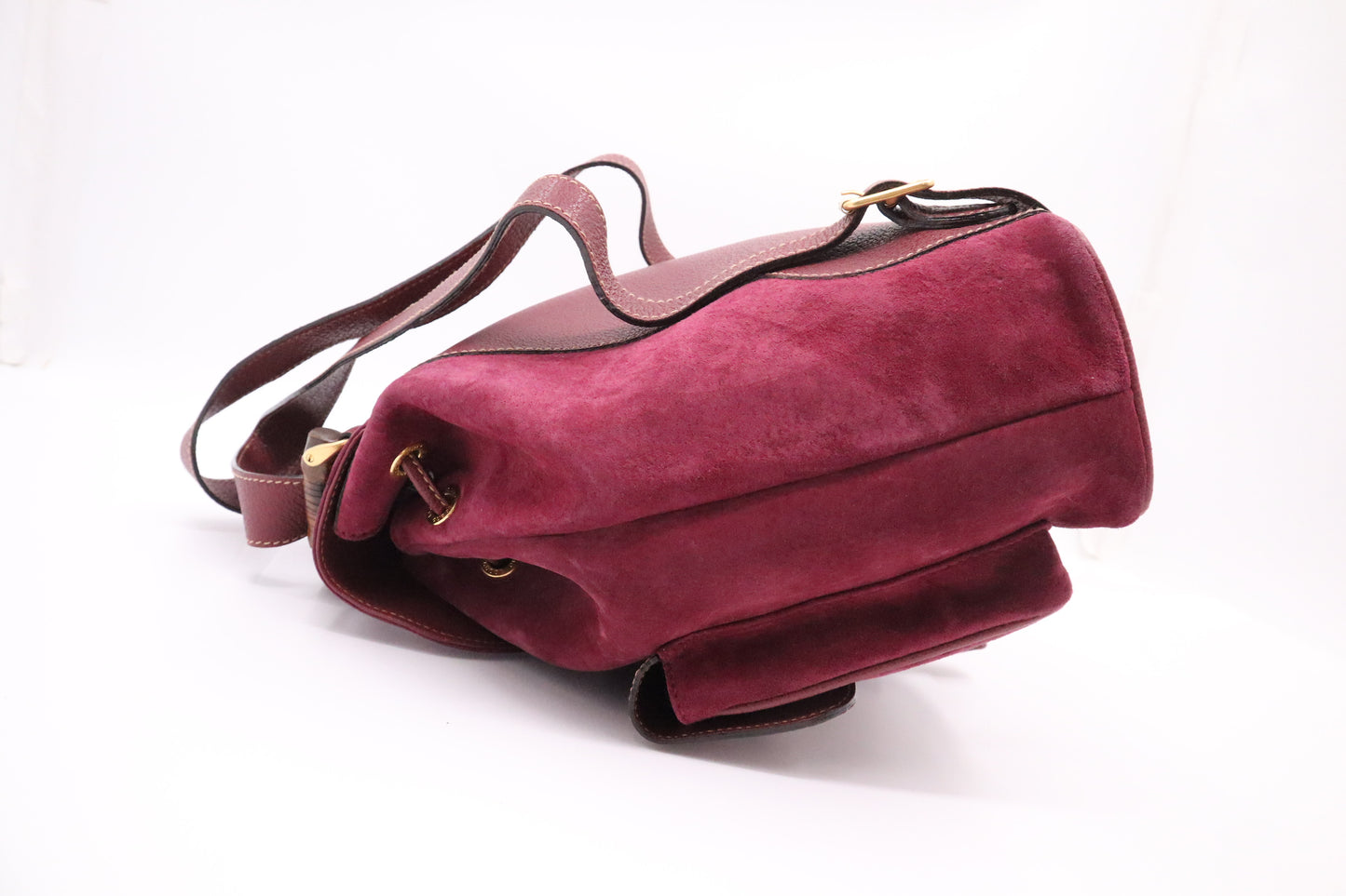 Gucci Bamboo Backpack in Purple Suede