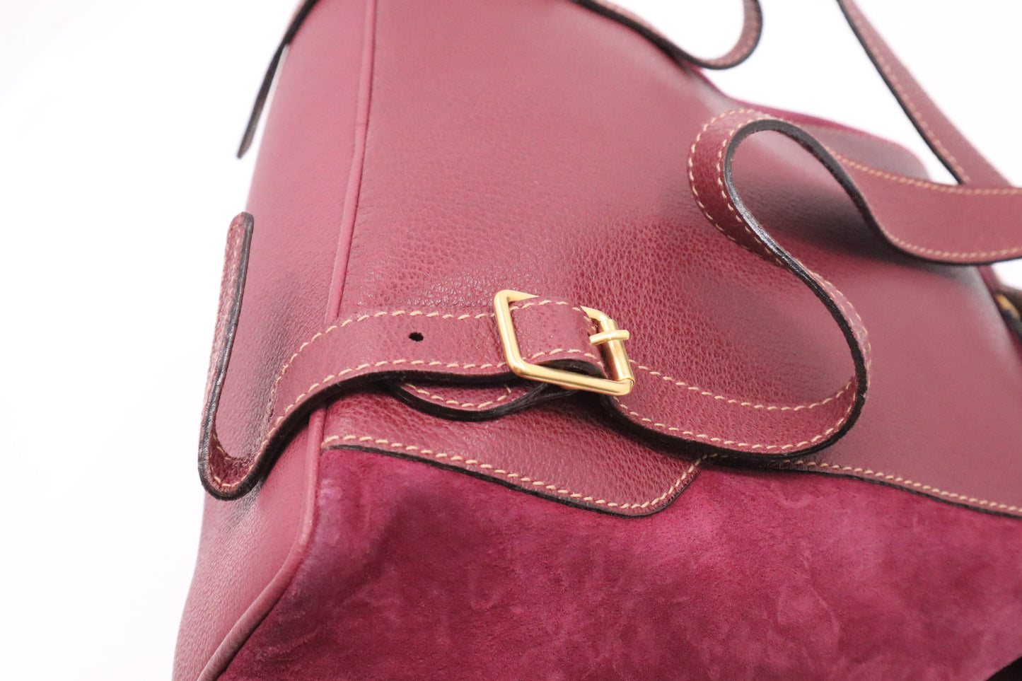 Gucci Bamboo Backpack in Purple Suede