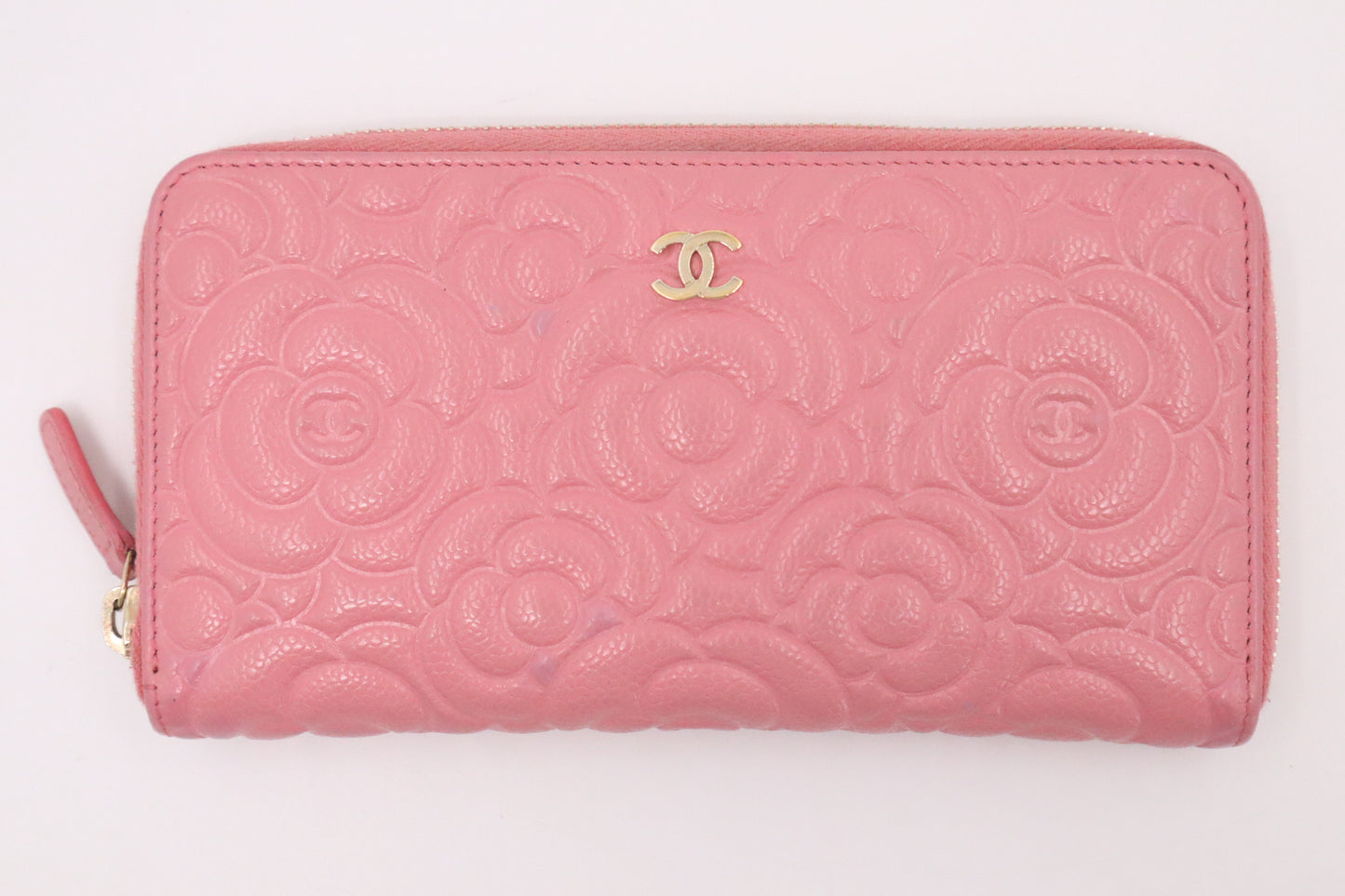Chanel Long Wallet in Pink Camellia Leather