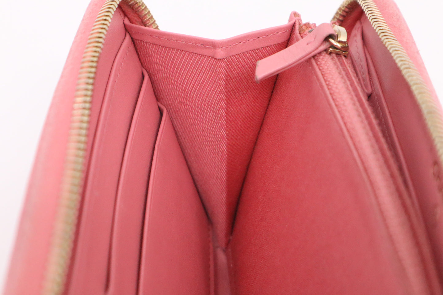 Chanel Long Wallet in Pink Camellia Leather