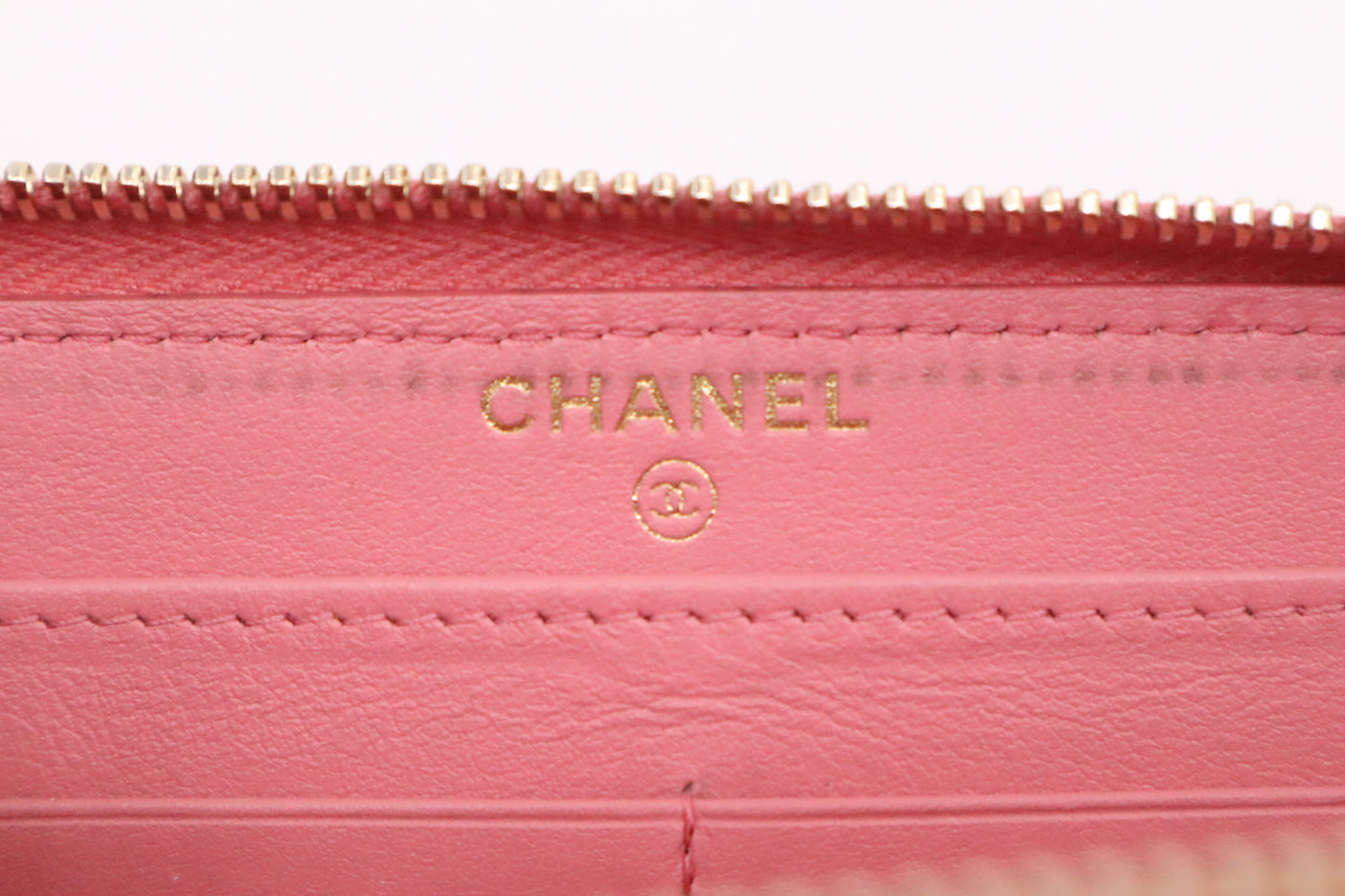 Chanel Long Wallet in Pink Camellia Leather