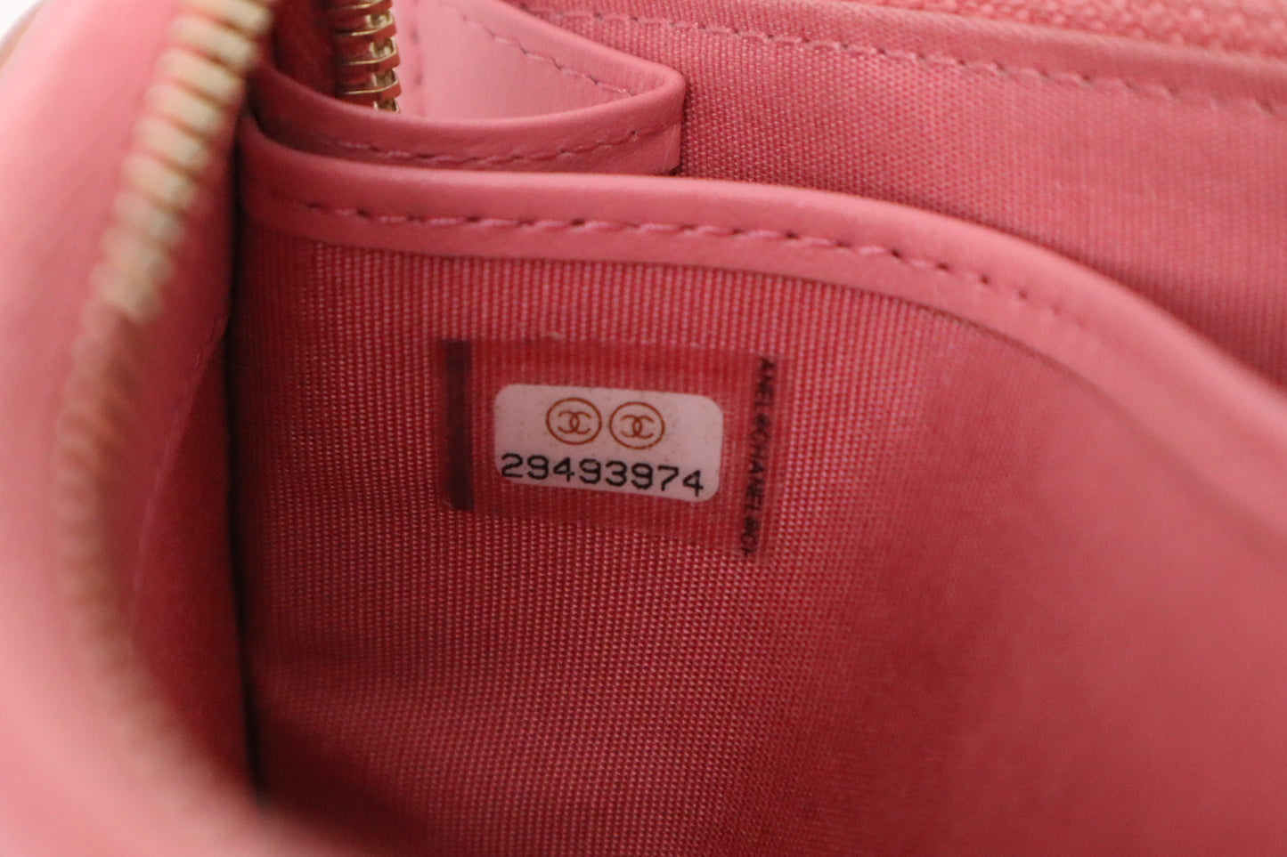 Chanel Long Wallet in Pink Camellia Leather