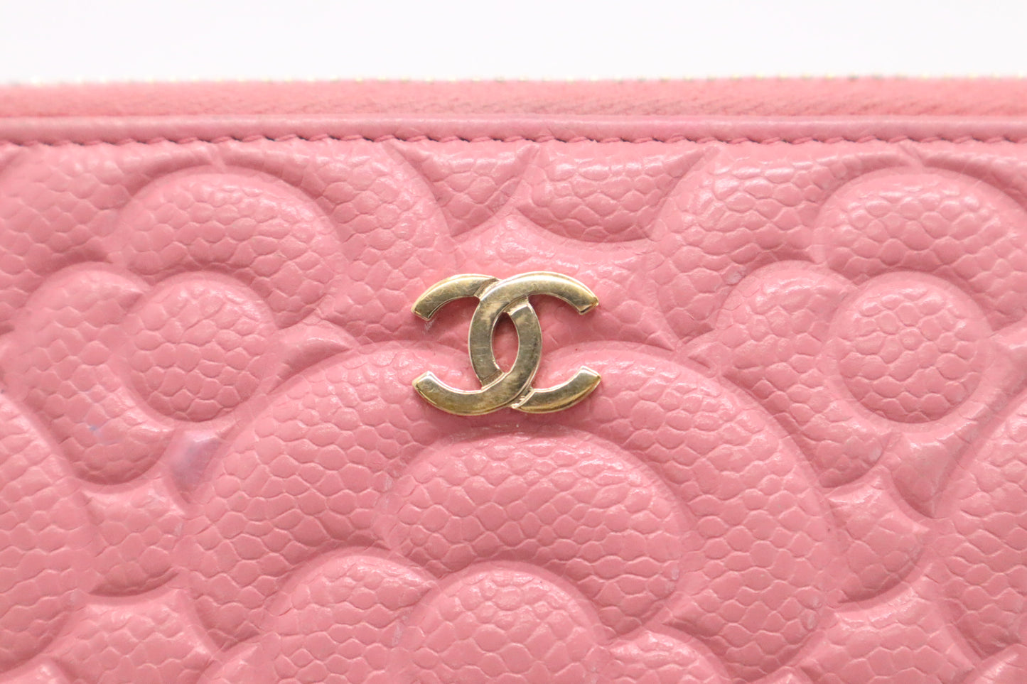 Chanel Long Wallet in Pink Camellia Leather