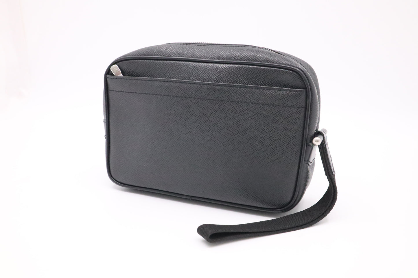 Louis Vuitton Wrist Bag in Dark Grey Taiga Leather