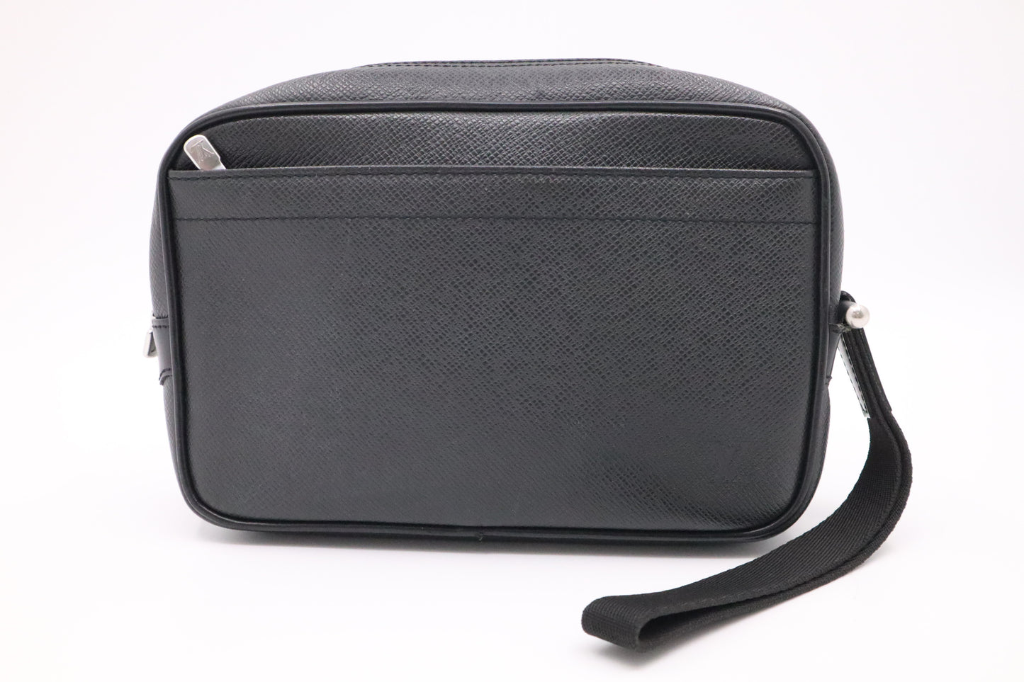 Louis Vuitton Wrist Bag in Dark Grey Taiga Leather