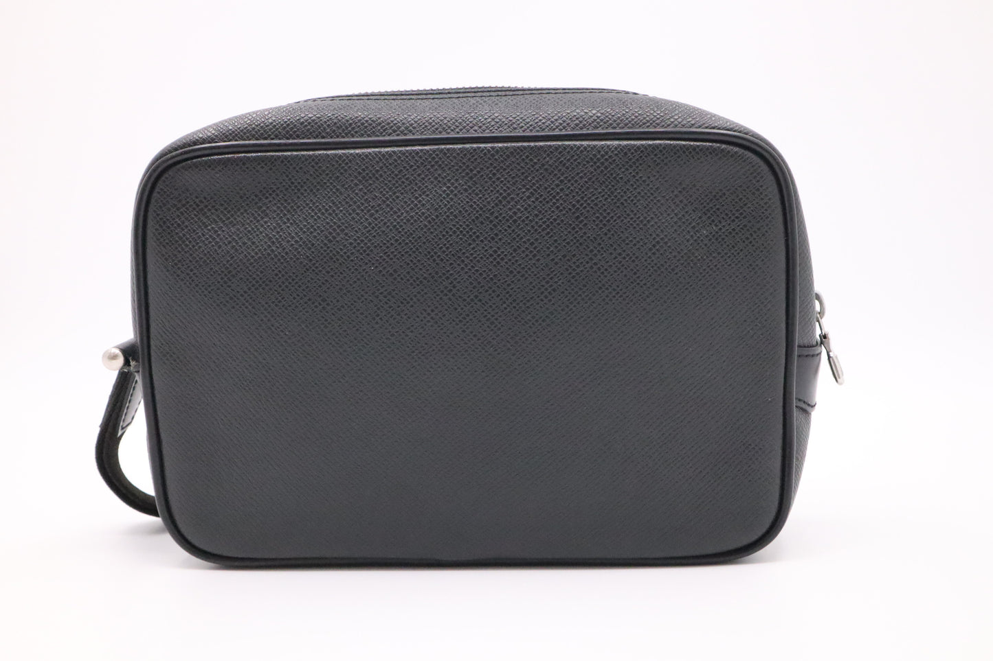 Louis Vuitton Wrist Bag in Dark Grey Taiga Leather