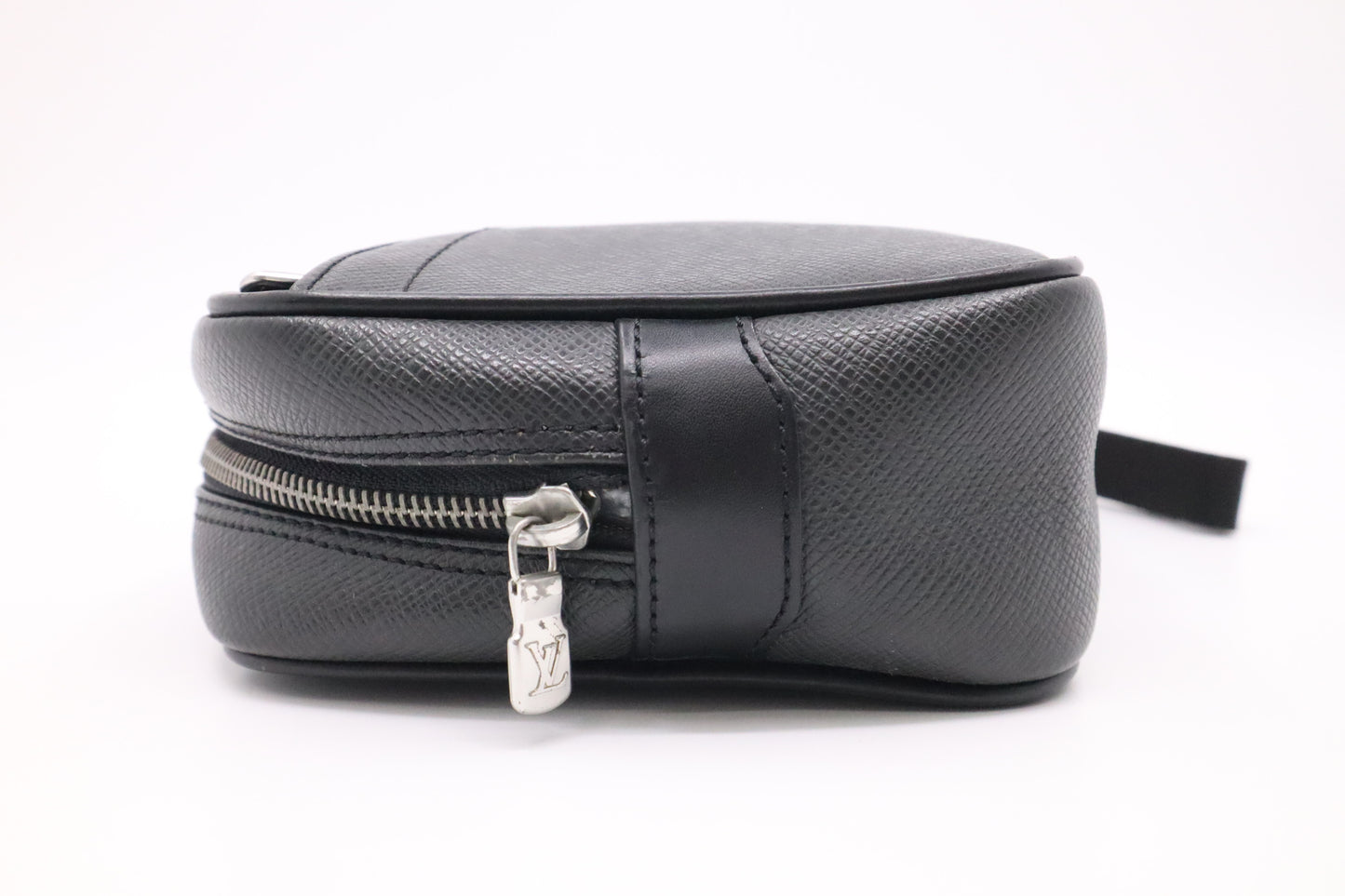 Louis Vuitton Wrist Bag in Dark Grey Taiga Leather