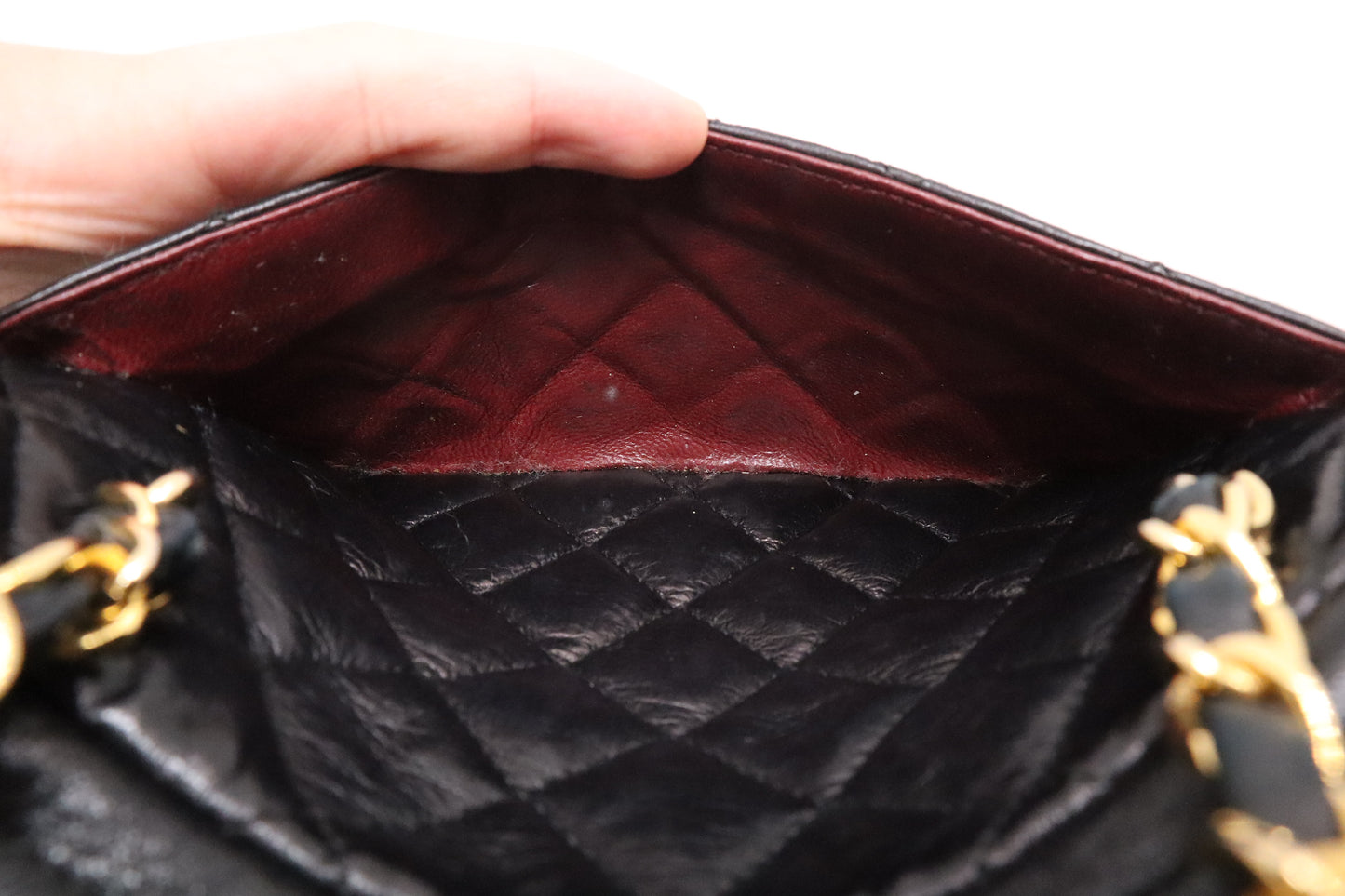 Chanel Camera Bag in Black Mattelasse Lambskin Leather