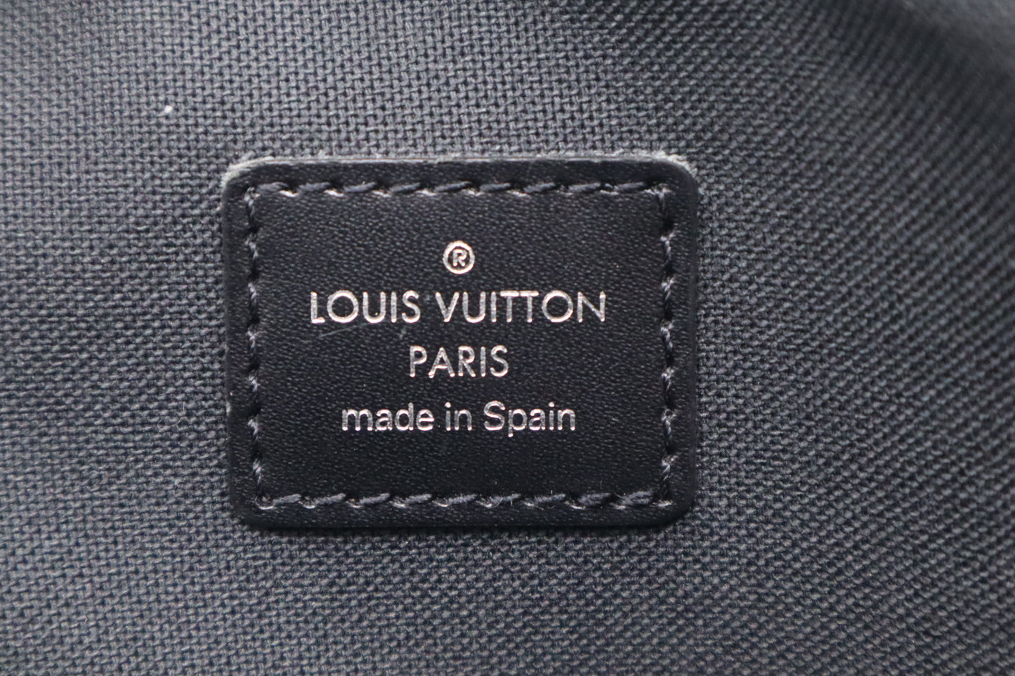 Louis Vuitton Wrist Bag in Dark Grey Taiga Leather