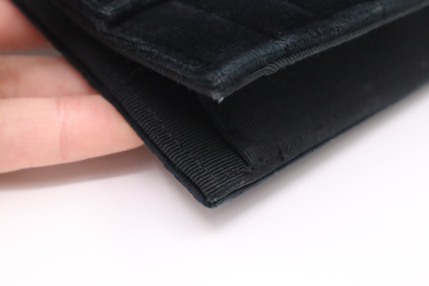 Chanel Shoulder Bag in Black Velvet