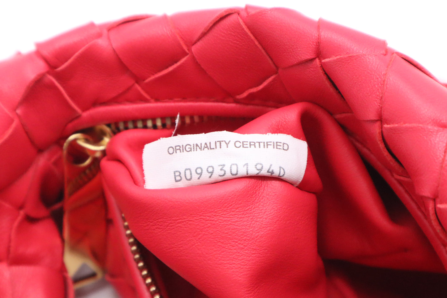 Bottega Veneta Mini Jodie in Red Intrecciato Leather