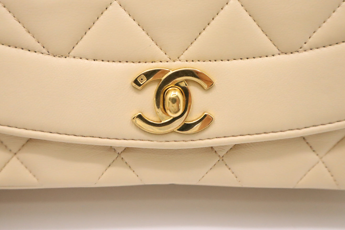 Chanel Medium Diana in Beige Leather